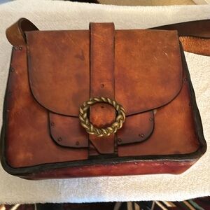 Brown 100% Leather Shoulder Bag